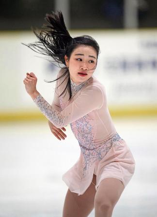 　フィギュア女子で初優勝した中京大中京・河辺愛菜のフリーの演技