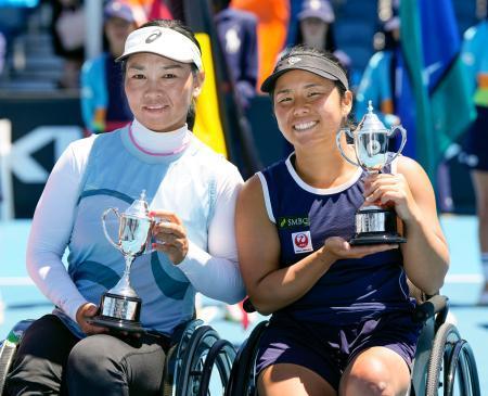 全豪オープン、上地組は準優勝　車いすの部女子ダブルス