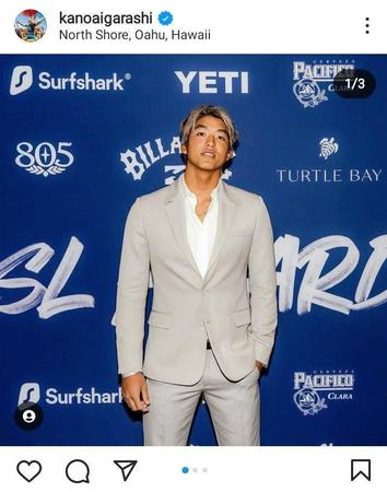 五十嵐カノアのインスタグラム＠ｋａｎｏａｉｇａｒａｓｈｉより