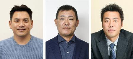 　左から井口資仁さん、福留孝介さん、上原浩治さん