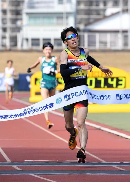 市山が日本勢トップ３位　青学大・横田が学生初２時間７分台「自信があった」別大マラソン