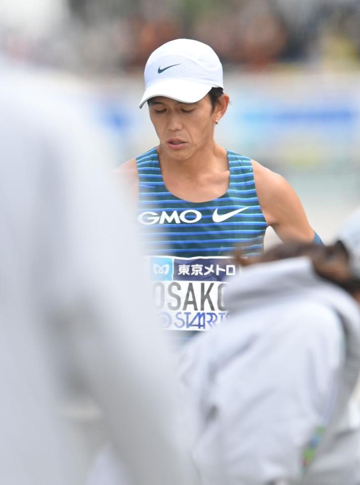 　日本人３位でゴールした大迫傑（撮影・西岡正）