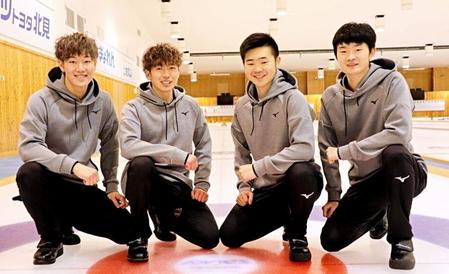 　ロコ・ドラーゴのメンバー（左から）上川憂竜、中原亜星、前田拓紀、前田拓海（ロコ・ソラーレより提供）