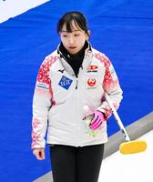 　プレーオフのカナダ戦で敗れ、肩を落とす藤沢五月（共同）