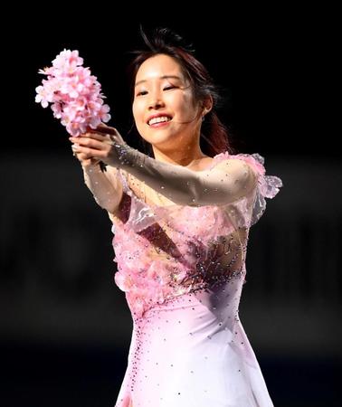 　エキシビションに出演した三原舞依（撮影・堀内翔）