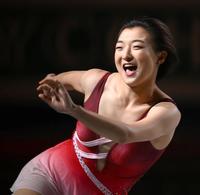 　エキシビションに出演した坂本花織（撮影・堀内翔）