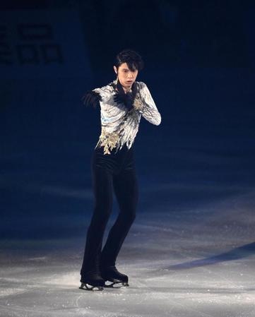 　「スターズ・オン・アイス」に出演した羽生結弦さん（撮影・堀内翔）