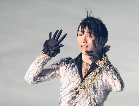 　アイスショー「スターズ・オン・アイス」に出演した羽生結弦さん（撮影・堀内翔）