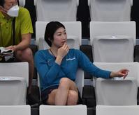 　女子２００ｍ自由形の予選を棄権した池江璃花子（撮影・佐々木彰尚）
