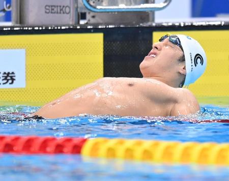 　男子２００ｍ平泳ぎ予選で４位だった瀬戸大地（撮影・西岡正）