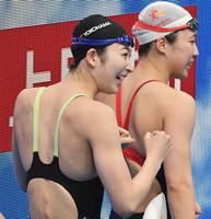 　予選をトップで通過した池江璃花子（撮影・佐々木彰尚）