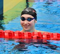 　予選をトップで通過した池江璃花子（撮影・佐々木彰尚）