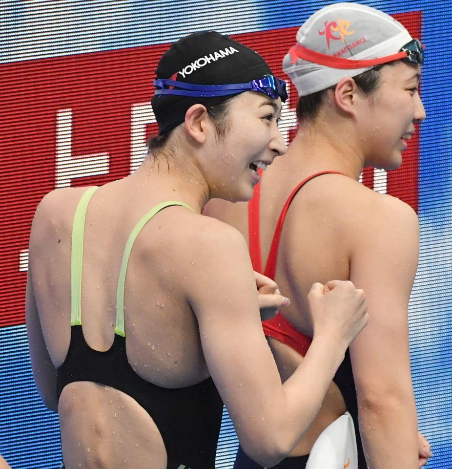 　予選をトップで通過した池江璃花子（撮影・佐々木彰尚）