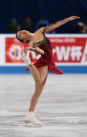 女子フリープログラムで演技を披露する三原舞依（撮影・佐々木彰尚）