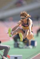 　６メートル３５で優勝した秦澄美鈴