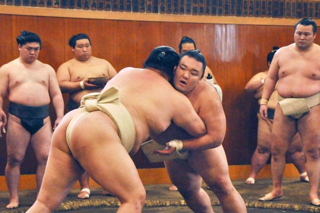 朝乃山　３年ぶり出稽古で１２勝４敗　「緊張感があって新鮮。懐かしかった」
