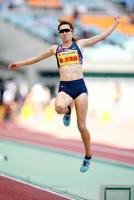 　６メートル７５で優勝した秦澄美鈴