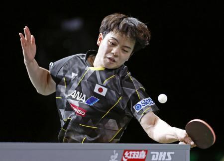 　男子シングルス２回戦で勝利した宇田幸矢＝ダーバン（共同）