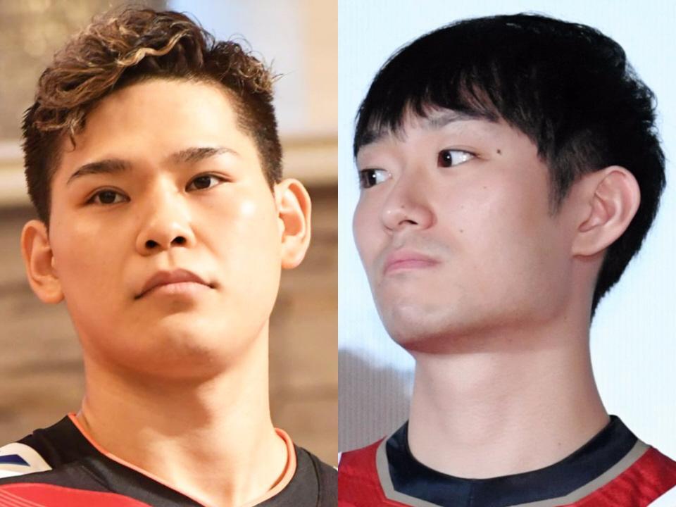 　西田有志（左）と柳田将洋