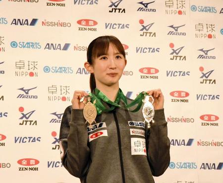早田ひな、中国選手破り殊勲の銅メダルも「７５点」　世界女王に力負けで危機感「現実突きつけられた」