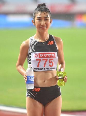 　女子１５００メートルで優勝した田中希実（撮影・中田匡峻）