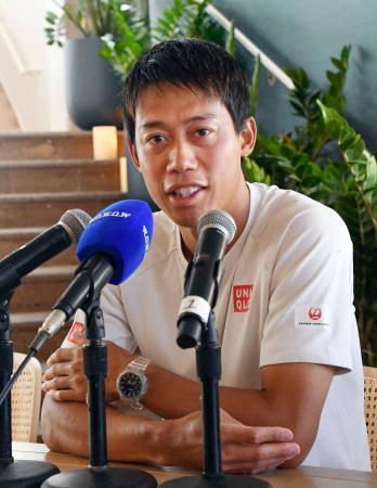 錦織が復帰戦前に記者会見　２１年１０月以来、「楽しみ」