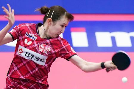 　８強入りした早田ひな＝東洋大赤羽台キャンパス