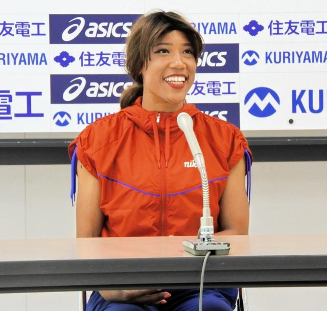 君嶋愛梨沙　日本記録を視野「11秒１台を目指したい」布勢スプリント前日会見