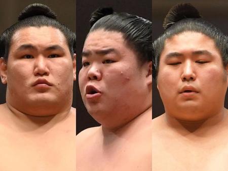 　（左から）豊昇龍、大栄翔、若元春