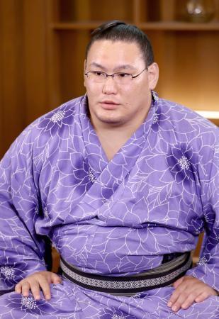 　名古屋場所に向け意気込みを語る豊昇龍＝２７日、名古屋市（代表撮影）