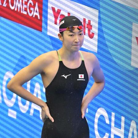 　女子５０メートル自由形予選、２０位で終えた池江璃花子（撮影・中田匡峻）