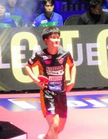 　Ｔリーグ開幕戦で２勝を挙げ、琉球を勝利に導いた張本智和