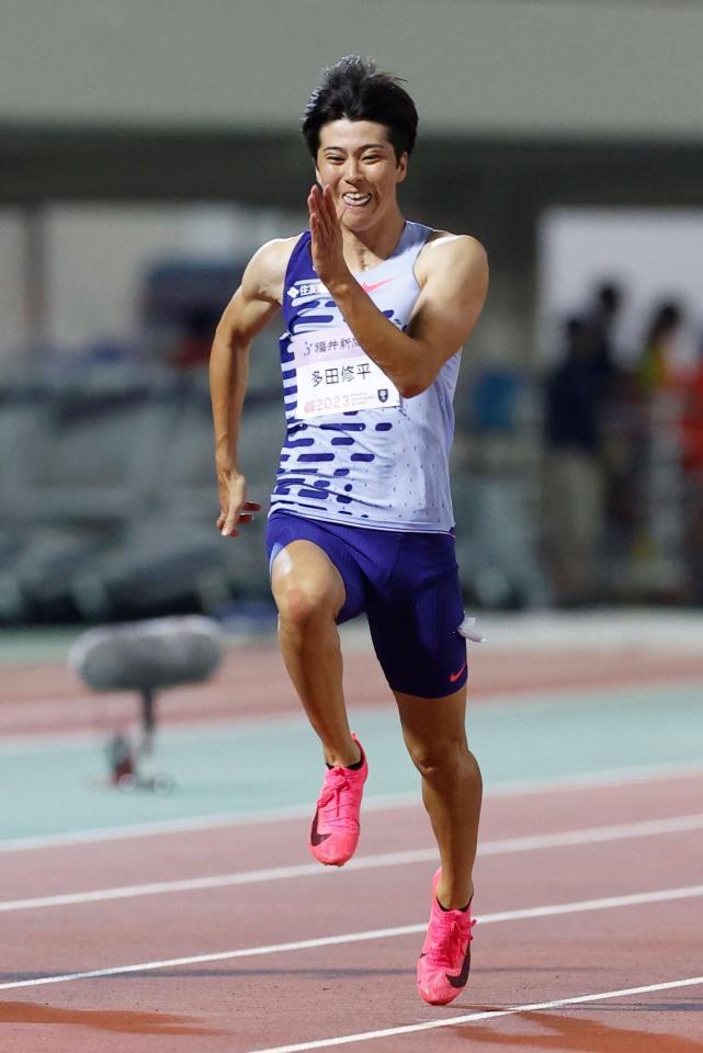 　10秒10で優勝した多田修平