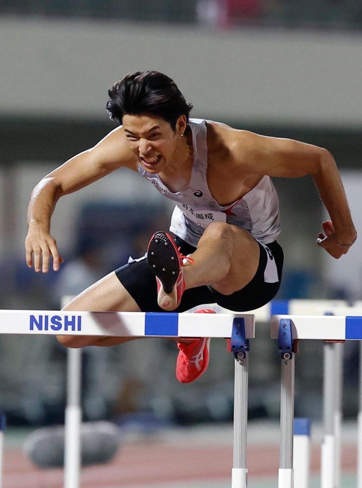 　13秒20で２位の野本周成