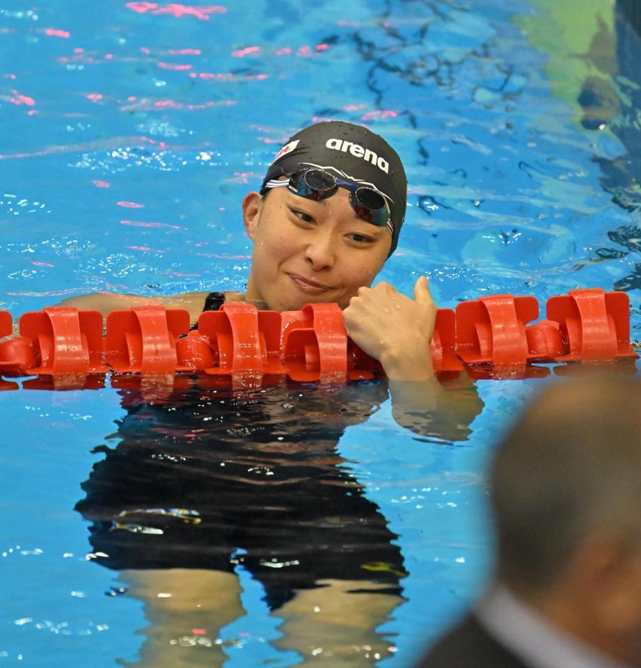 　女子５０メートル平泳ぎ決勝、７位に終わり、悔しそうな鈴木聡美（撮影・中田匡峻）