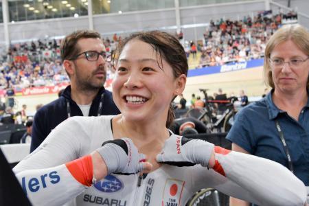 　女子ポイントレースで３位となった内野艶和＝グラスゴー（共同）