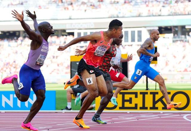 サニブラウン　９秒９７自己ベストタイで２大会連続の決勝進出！世界選手権男子１００Ｍ