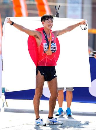 男子競歩・川野 「最高の状態」で２大会連続＆日本勢メダル１号　１５年大会からの伝統守った「強い思い」