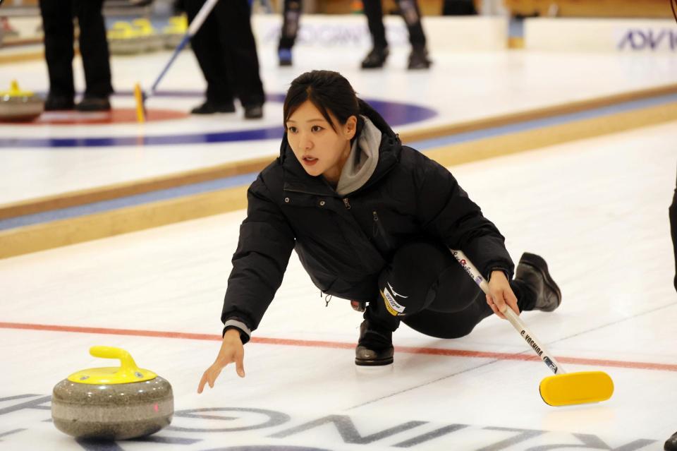 　練習を行う吉田知那美（撮影・田中亜実）