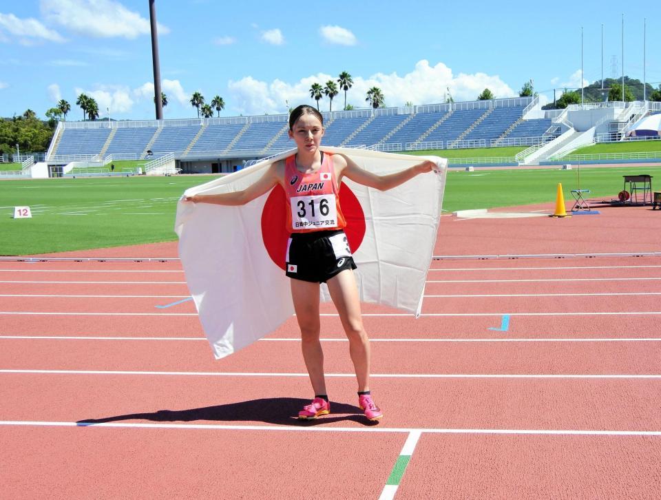 　女子１５００メートルで優勝したドルーリー朱瑛里