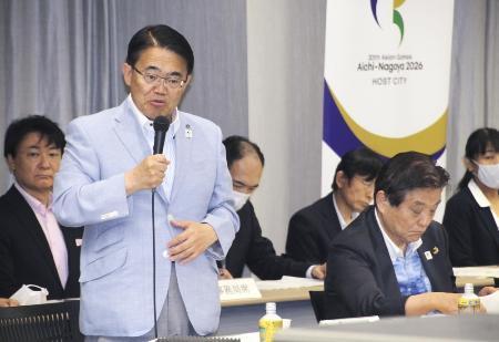 　２０２６年夏季アジア大会の組織委会長の大村秀章愛知県知事＝６月