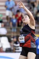 　女子やり投げで優勝した北口榛花