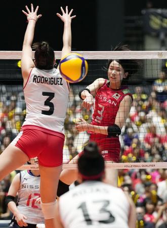 バレー日本、初戦でペルーに快勝　女子パリ五輪予選