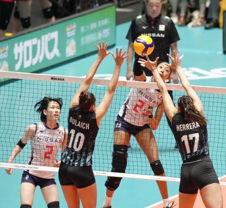 日本バレー女子、３-０で２連勝　パリ五輪予選、アルゼンチン戦