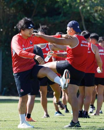 ラグビー日本代表が練習公開　次は１０・８アルゼンチン戦　松田が意気込み「自分のキックを」