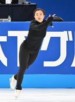 　ジャパンオープンの公式練習に参加した坂本花織