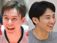 　高橋藍（左）と河村勇輝