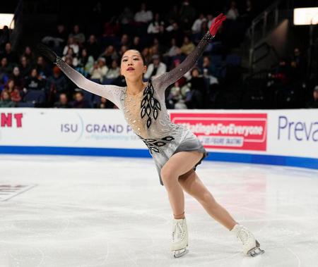 　女子で４位だった吉田陽菜のフリー