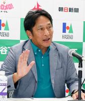 　記者会見で意気込みを語る青学大・原晋監督