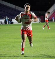 　中国戦で独走トライを決めた７人制男子日本代表・石田吉平